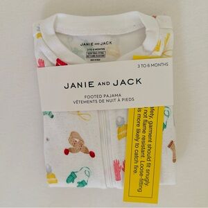 NWT Janie and Jack Footie Christmas Pajamas